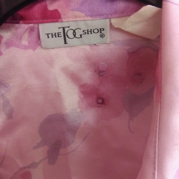 TOG shop pink flower print long sleeve blouse. - Picture 2 of 3
